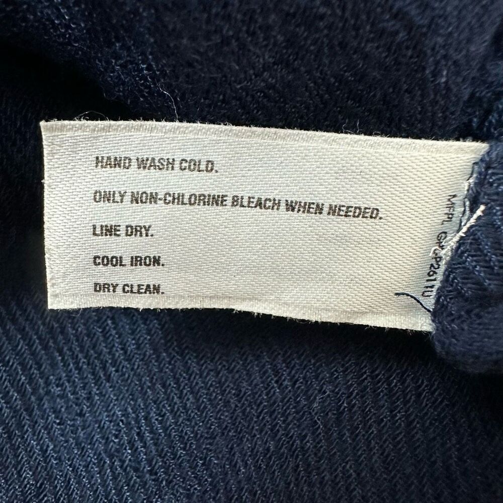 Gap Womens‎ Navy Blue White Star Print Viscose Wool Blend Frayed Edge Scarf - Picture 5 of 7